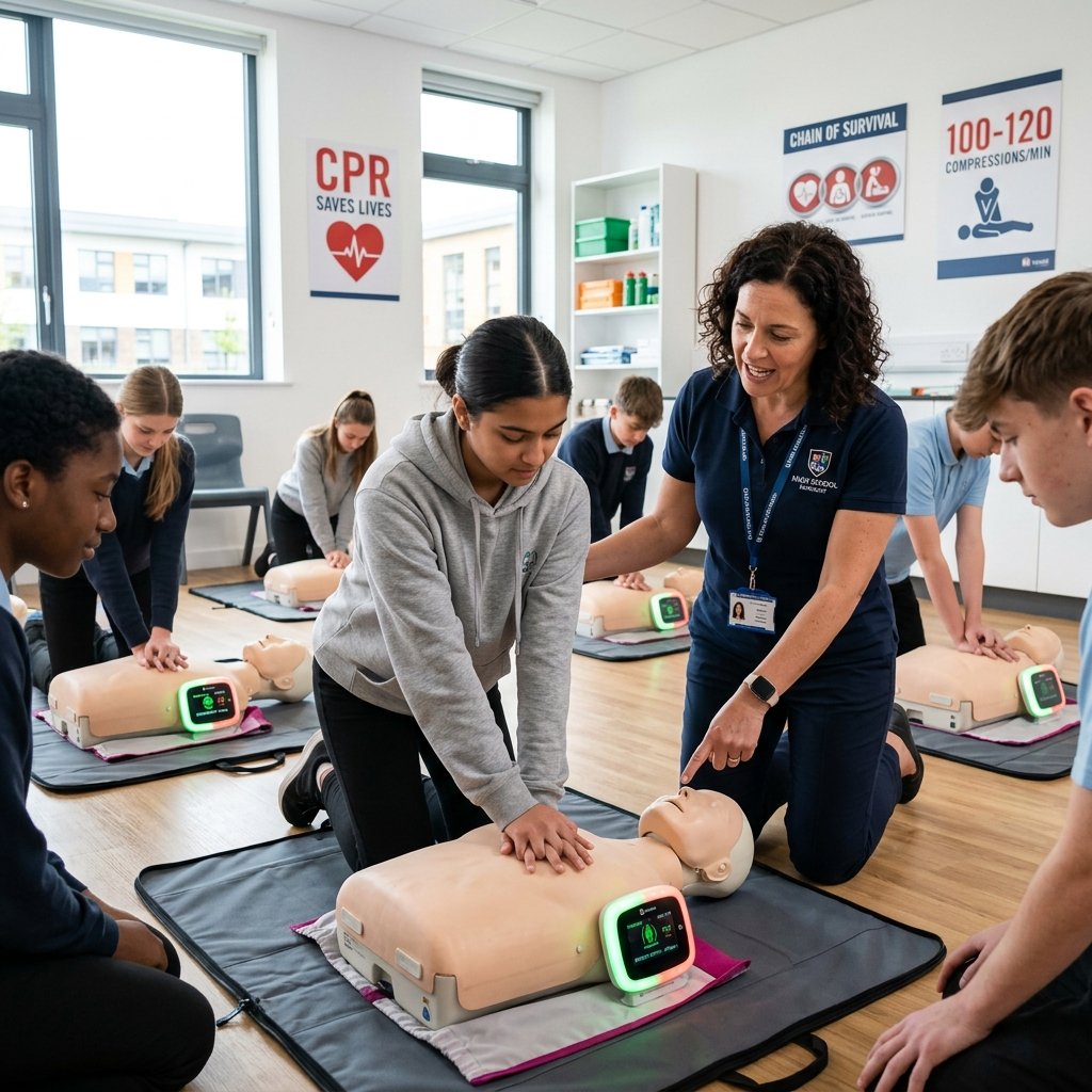 School CPR Training Class